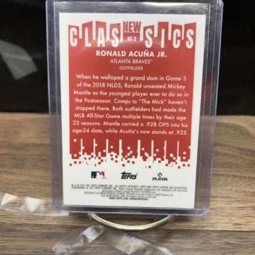 Cheap Sneaks Footwear/Sports Cards Baseball Card 2022 Topps Chrome Baseball Ronald Acuna NC-3 New Classics Refractor