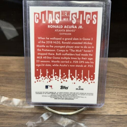 Cheap Sneaks Footwear/Sports Cards Baseball Card 2022 Topps Chrome Baseball Ronald Acuna NC-3 New Classics Refractor