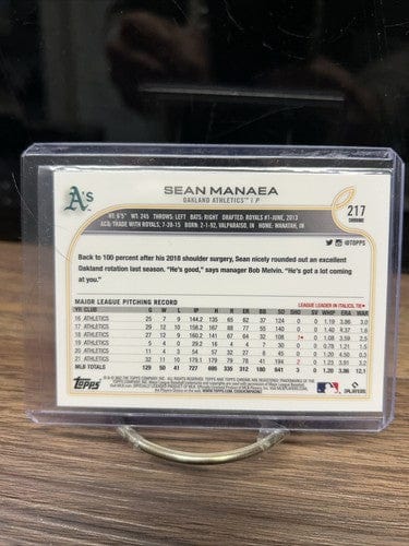 Cheap Sneaks Footwear/Sports Cards Baseball Card 2022 Topps Chrome Baseball Sean Manaea Base #217 Oakland Athletics