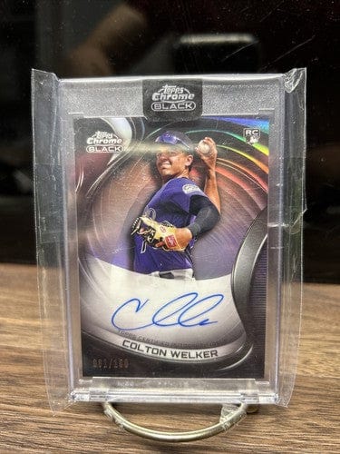 Cheap Sneaks Footwear/Sports Cards Baseball Card 2022 Topps Chrome Black Colton Welker Refractor Rookie Auto RC #61/150