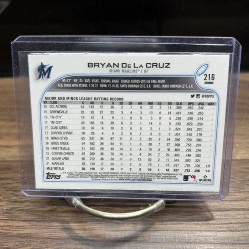 Cheap Sneaks Footwear/Sports Cards Baseball Card 2022 Topps Chrome BRYAN DE LA CRUZ RC Miami Marlins Rookie #216