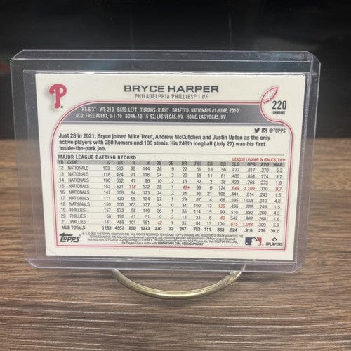 Cheap Sneaks Footwear/Sports Cards Baseball Card 2022 Topps Chrome - Bryce Harper - Philadelphia Phillies