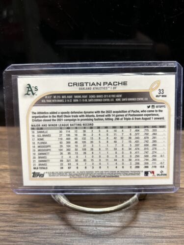 Cheap Sneaks Footwear/Sports Cards Baseball Card 2022 TOPPS CHROME CRISTIAN PACHE LOGOFRACTOR #33 OAKLAND ATHLETICS