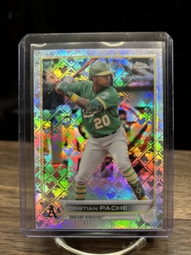 Cheap Sneaks Footwear/Sports Cards Baseball Card 2022 TOPPS CHROME CRISTIAN PACHE LOGOFRACTOR #33 OAKLAND ATHLETICS