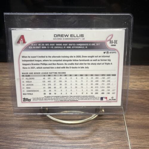 Cheap Sneaks Footwear/Sports Cards Baseball Card 2022 Topps Chrome Drew Ellis Rookie Auto RA-DE Arizona Diamondbacks RC