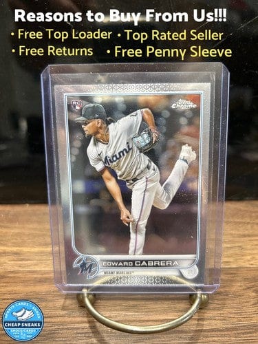 Cheap Sneaks Footwear/Sports Cards Baseball Card 🔥2022 Topps Chrome Edward Cabrera RC Rookie Marlins #64🔥
