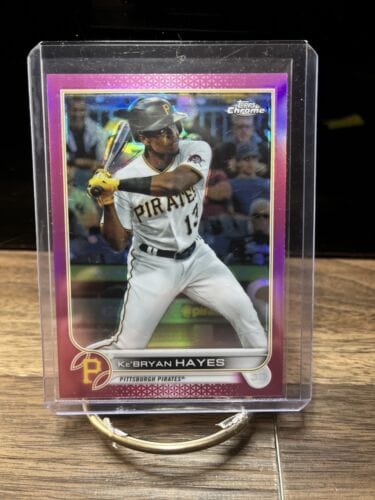 Cheap Sneaks Footwear/Sports Cards Baseball Card 2022 Topps Chrome KeBryan Hayes PINK/Fuchsia Refractor #98 Pirates