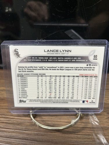 Cheap Sneaks Footwear/Sports Cards Baseball Card 2022 Topps Chrome Lance Lynn Chicago White Sox Baseball Card