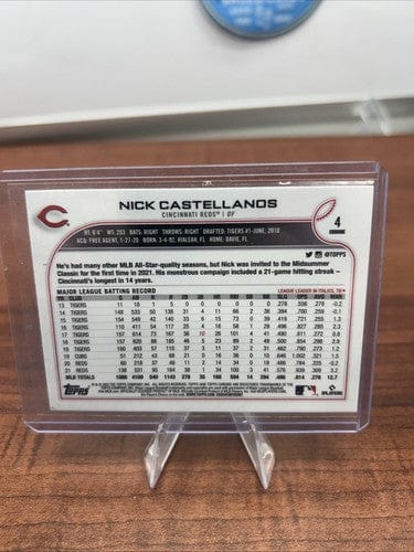 Cheap Sneaks Footwear/Sports Cards Baseball Card 2022 Topps Chrome Nick Castellanos Cincinnati Reds X-Fractor #4 + Bonu