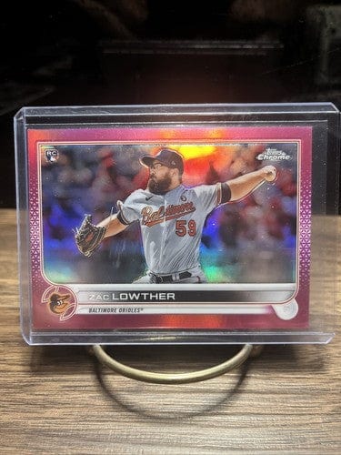 Cheap Sneaks Footwear/Sports Cards Baseball Card 2022 Topps Chrome PINK Refractor Zac Lowther RC #159 Baltimore Orioles
