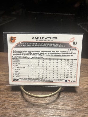 Cheap Sneaks Footwear/Sports Cards Baseball Card 2022 Topps Chrome PINK Refractor Zac Lowther RC #159 Baltimore Orioles