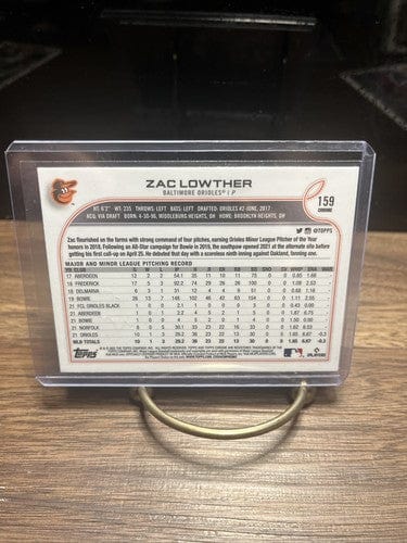 Cheap Sneaks Footwear/Sports Cards Baseball Card 2022 Topps Chrome PINK Refractor Zac Lowther RC #159 Baltimore Orioles