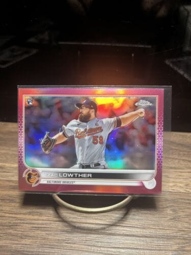 Cheap Sneaks Footwear/Sports Cards Baseball Card 2022 Topps Chrome PINK Refractor Zac Lowther RC #159 Baltimore Orioles