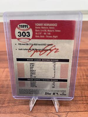 Cheap Sneaks Footwear/Sports Cards Baseball Card 2022 Topps Chrome Platinum Anniversary #303 Yonny Hernandez