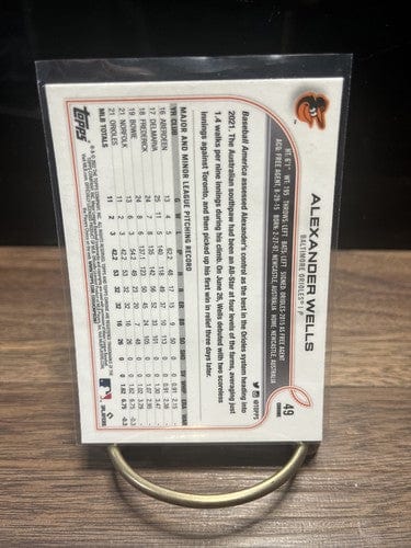 Cheap Sneaks Footwear/Sports Cards Baseball Card 2022 Topps Chrome Refractor #49 Alexander Wells Baltimore Orioles