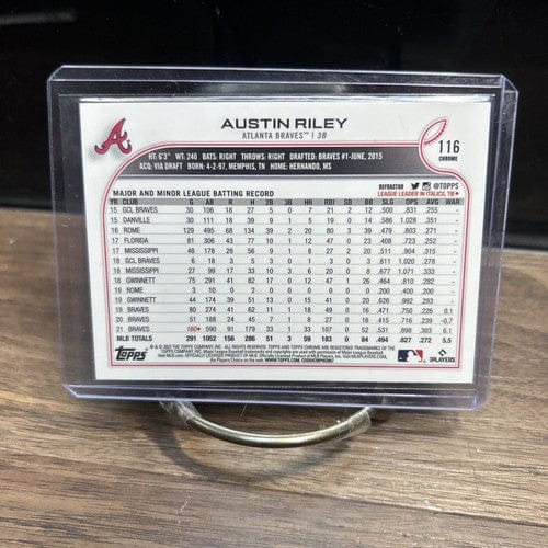 Cheap Sneaks Footwear/Sports Cards Baseball Card 2022 Topps Chrome Refractor Austin Riley #116 Atlanta Braves