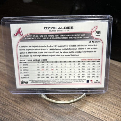 Cheap Sneaks Footwear/Sports Cards Baseball Card 2022 TOPPS CHROME XFRACTOR OZZIE ALBIES ATLANTA BRAVES #205