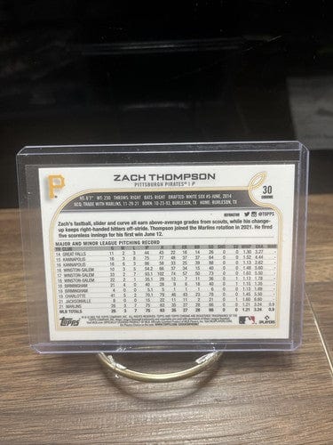 Cheap Sneaks Footwear/Sports Cards Baseball Card 2022 Topps Chrome Zach Thompson Refractor #30 RC Pittsburgh Pirates Ro