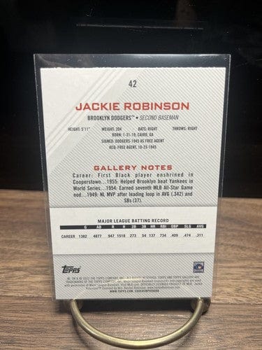Cheap Sneaks Footwear/Sports Cards Baseball Card 2022 Topps Gallery #42 Jackie Robinson - Brooklyn Dodgers