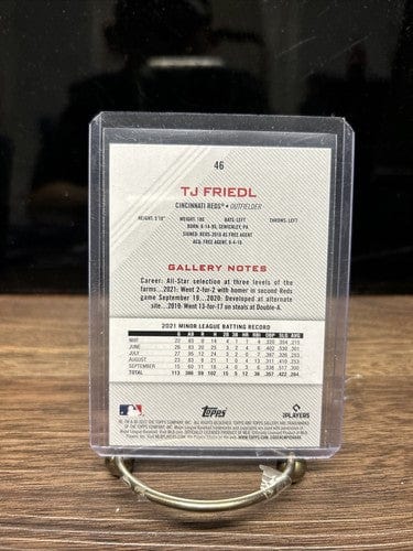 Cheap Sneaks Footwear/Sports Cards Baseball Card 2022 Topps Gallery #46 TJ Friedl RC Cincinnati Reds Baseball