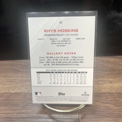 Cheap Sneaks Footwear/Sports Cards Baseball Card 2022 Topps Gallery #47 Rhys Hoskins Philadelphia Phillies