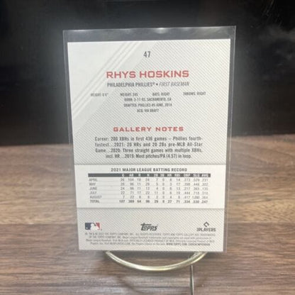 Cheap Sneaks Footwear/Sports Cards Baseball Card 2022 Topps Gallery #47 Rhys Hoskins Philadelphia Phillies
