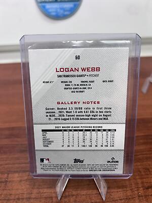 Cheap Sneaks Footwear/Sports Cards Baseball Card 2022 Topps Gallery #60 Logan Webb