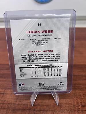 Cheap Sneaks Footwear/Sports Cards Baseball Card 2022 Topps Gallery #60 Logan Webb Printer Proof
