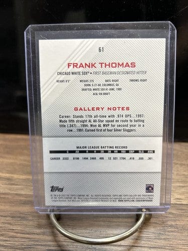 Cheap Sneaks Footwear/Sports Cards Baseball Card 2022 Topps Gallery #61 Frank Thomas - Chicago White Sox