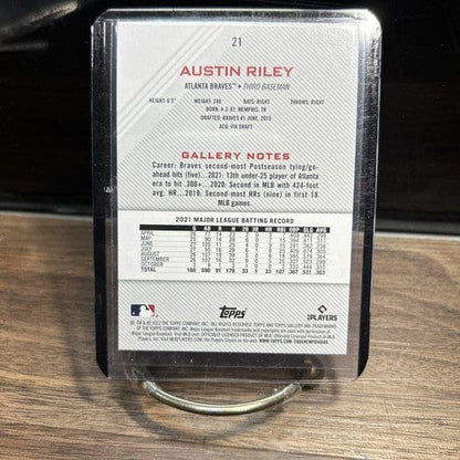 Cheap Sneaks Footwear/Sports Cards Baseball Card 2022 Topps Gallery Austin Riley Atlanta Braves #21
