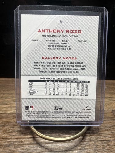Cheap Sneaks Footwear/Sports Cards Baseball Card 2022 Topps Gallery Baseball ANTHONY RIZZO #19 New York Yankees