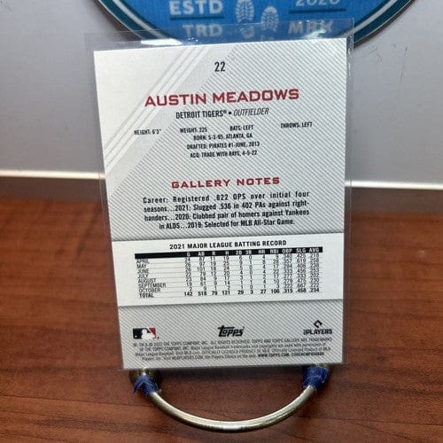 Cheap Sneaks Footwear/Sports Cards Baseball Card 2022 Topps Gallery Baseball Austin Meadows Base #22 Detroit Tigers