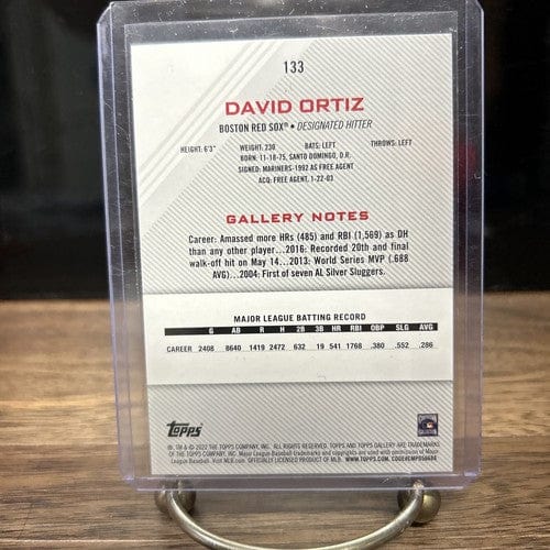 Cheap Sneaks Footwear/Sports Cards Baseball Card 2022 Topps Gallery Baseball David Ortiz Base #133 Boston Red Sox