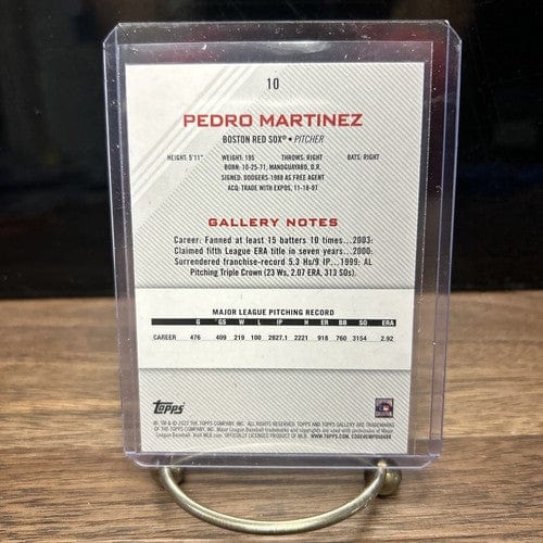 Cheap Sneaks Footwear/Sports Cards Baseball Card 2022 Topps Gallery Baseball Pedro Martinez #10 Boston Red Sox HOF