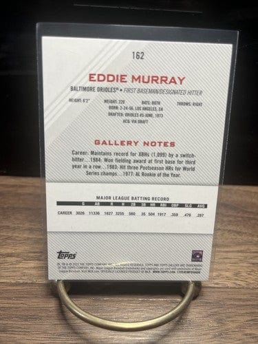 Cheap Sneaks Footwear/Sports Cards Baseball Card 2022 Topps Gallery Eddie Murray #162 Baltimore Orioles HOF