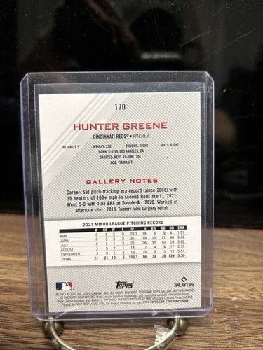 Cheap Sneaks Footwear/Sports Cards Baseball Card 2022 Topps Gallery Hunter Greene #170 Rookie Cincinnati Reds