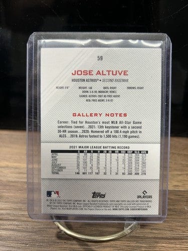 Cheap Sneaks Footwear/Sports Cards Baseball Card 2022 Topps Gallery - Jose Altuve #59