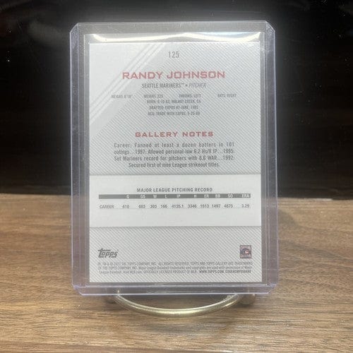 Cheap Sneaks Footwear/Sports Cards Baseball Card 2022 Topps Gallery Randy Johnson Rainbow foil Parallel SP Mariners