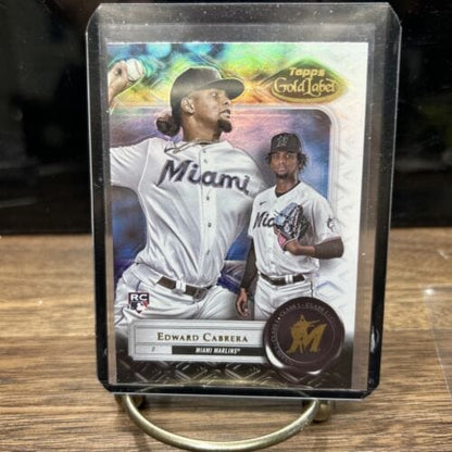 Cheap Sneaks Footwear/Sports Cards Baseball Card 2022 Topps Gold Label #31 Edward Cabrera Miami Marlins Rookie Class 1