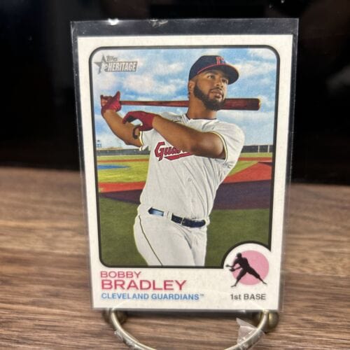Cheap Sneaks Footwear/Sports Cards Baseball Card 2022 Topps Heritage #253 Bobby Bradley Cleveland Guardians