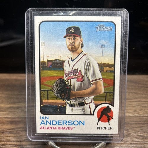 Cheap Sneaks Footwear/Sports Cards Baseball Card 2022 Topps Heritage - #356 Ian Anderson ATLANTA BRAVES