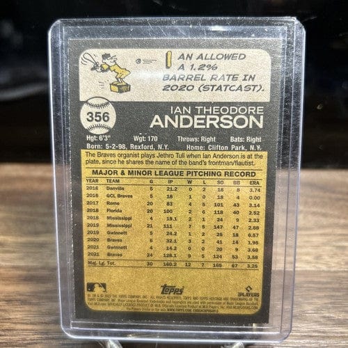 Cheap Sneaks Footwear/Sports Cards Baseball Card 2022 Topps Heritage - #356 Ian Anderson ATLANTA BRAVES