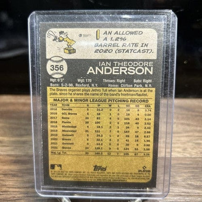 Cheap Sneaks Footwear/Sports Cards Baseball Card 2022 Topps Heritage - #356 Ian Anderson ATLANTA BRAVES