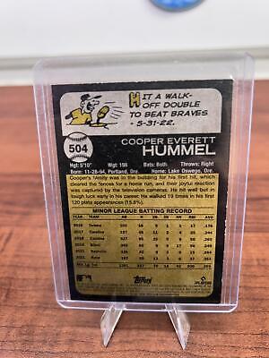 Cheap Sneaks Footwear/Sports Cards Baseball Card 2022 Topps Heritage #504 Cooper Hummel