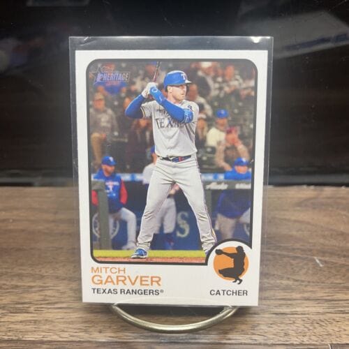 Cheap Sneaks Footwear/Sports Cards Baseball Card 2022 Topps Heritage #558 Mitch Garver Texas Rangers
