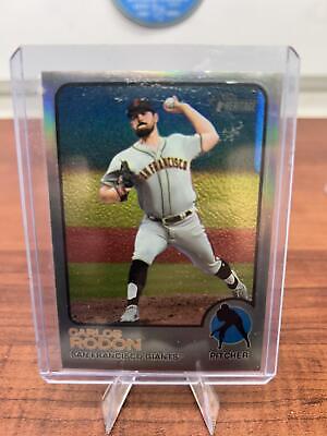 Cheap Sneaks Footwear/Sports Cards Baseball Card 2022 Topps Heritage #678 Carlos Rodon Chrome Silver Refractor #/373