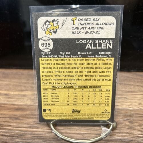 Cheap Sneaks Footwear/Sports Cards Baseball Card 2022 Topps Heritage #695 Logan Allen Cleveland Guardians Baseball Card
