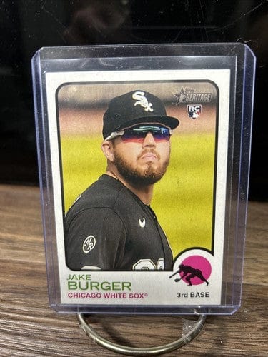 Cheap Sneaks Footwear/Sports Cards Baseball Card 2022 Topps Heritage Baseball Jake Burger Base #381