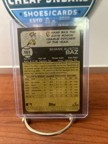 Cheap Sneaks Footwear/Sports Cards Baseball Card 2022 Topps Heritage Baseball Shane Baz #161 RC Rookie Baseball Card Ta