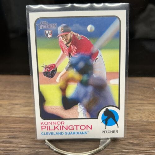 Cheap Sneaks Footwear/Sports Cards Baseball Card 2022 Topps Heritage Cleveland Gaurdians Konnor Chase Pilkington (RC) C